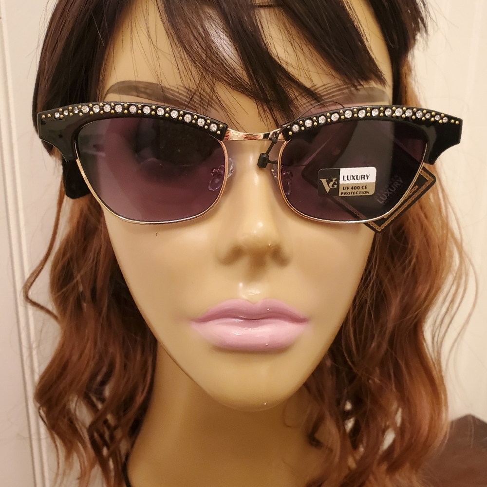 90s Retro Oval Rhinestone sunnies